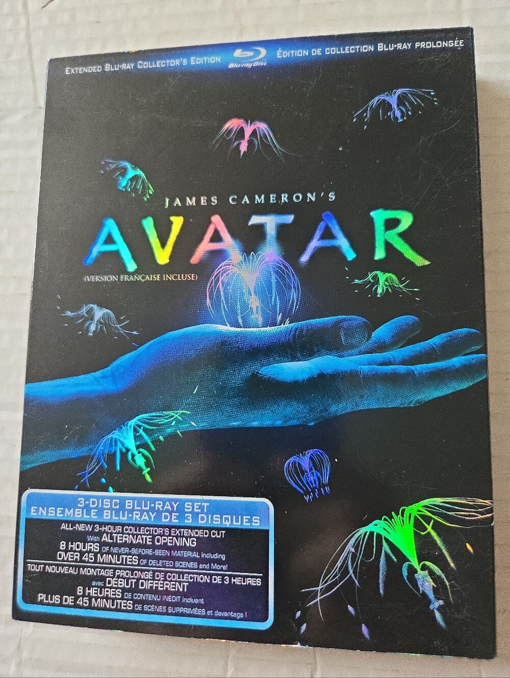 Avatar Extended Blu-Ray Collector's Edition (3-Disc, 2009) With Slipcover